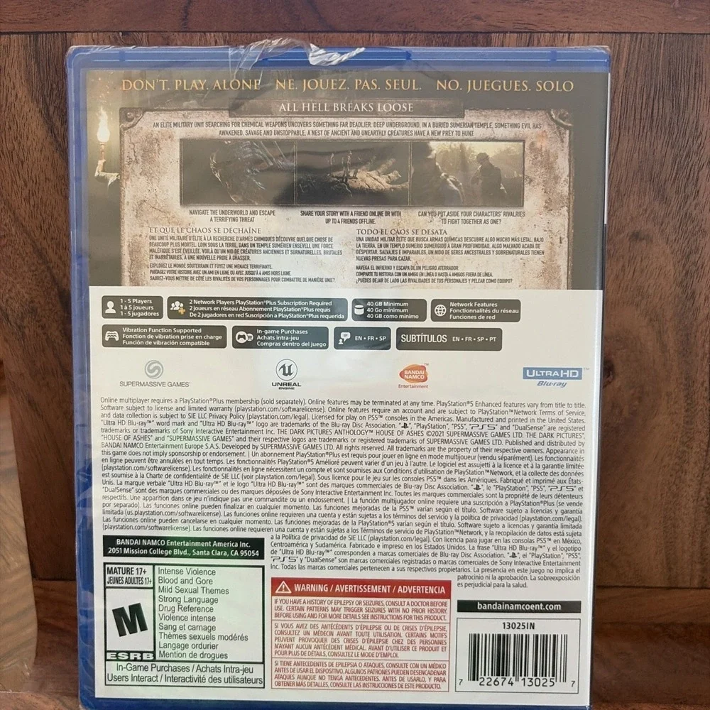 The Dark Pictures: House of Ashes - PS5 - Brand New | Factory Sealed